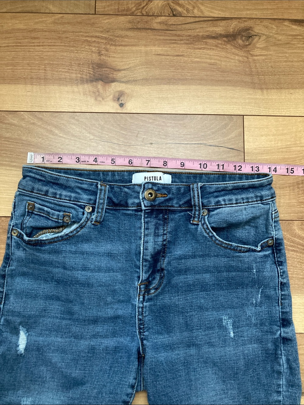 Pistola Distressed Raw 6” Jean Shorts - Picture 5 of 8